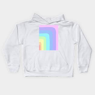 Unicorn pastel shapes watercolor artwork Kids Hoodie